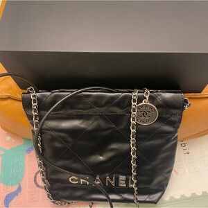 CHANEL Black Quilted Crossbody Bag